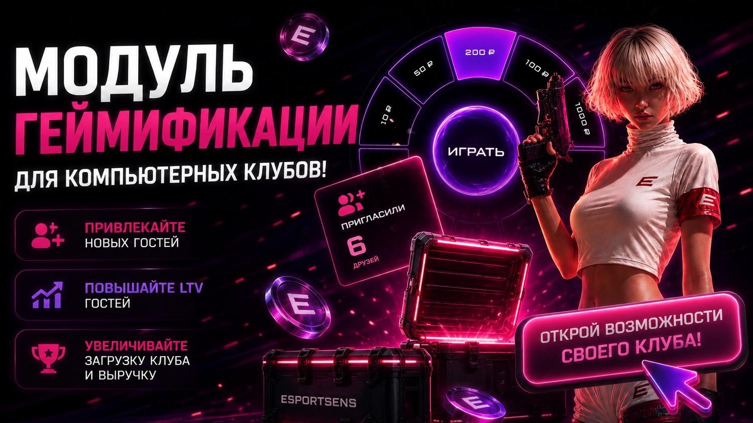 Модуль геймификации в компьютерный клуб