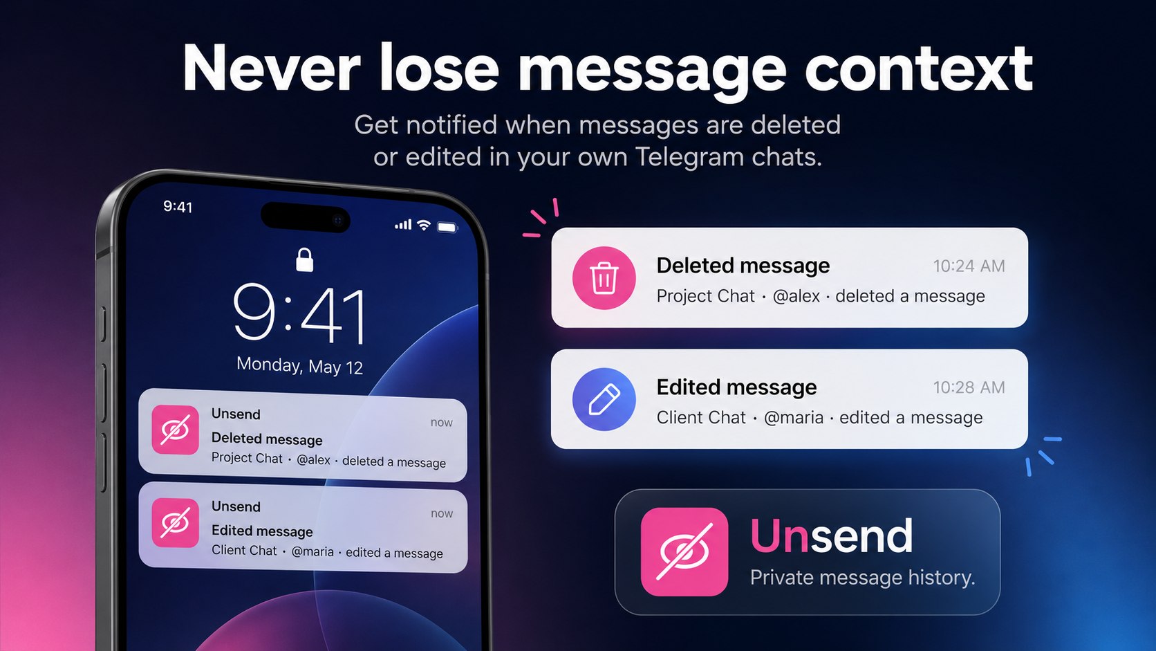 Unsend - Don't lose context
